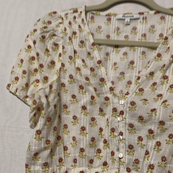 Madewell Sophia Floral Short Sleeve Top - Picture 3 of 5